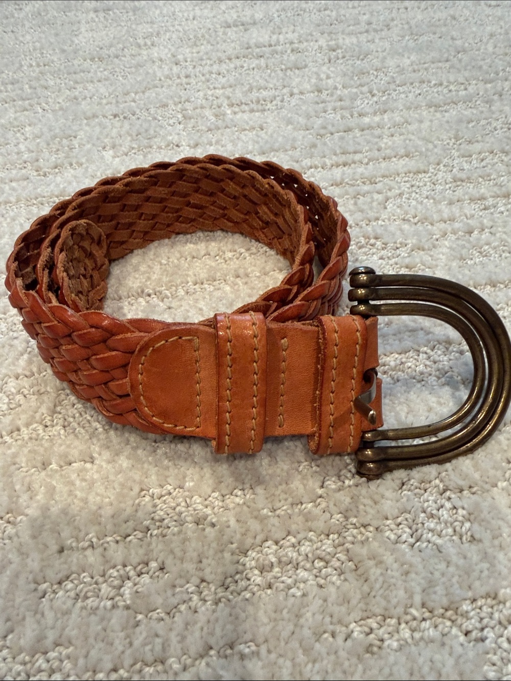 Saks fifth Avenue Woven Leather Women's Belt - size medium